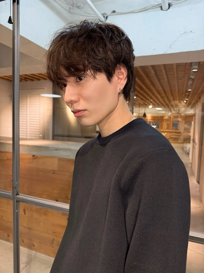 【メンズカット】センターパート/マッシュ/スパイキーショート/ウルフ/💇🏽💈の写真