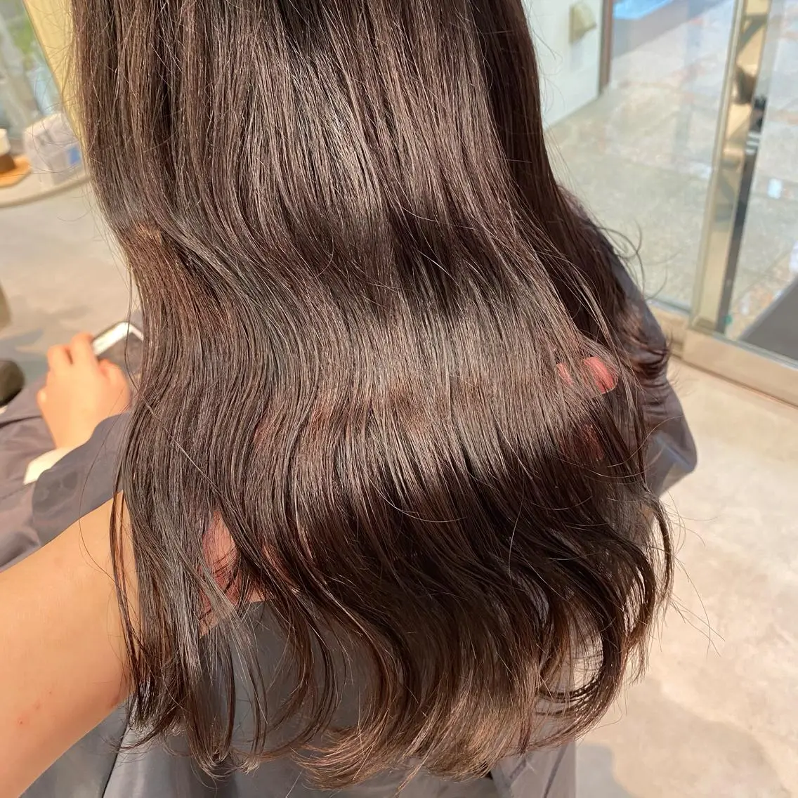 セミロング パープルカラー ヘアカラー トリートメント 透明感カラー/レイヤ ー/ MARIEのヘアスタイル