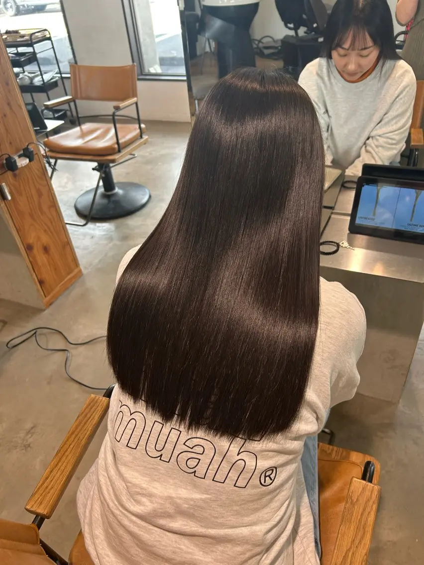 ロング 縮毛矯正 トリートメント カット 縮毛矯正 トリートメント くろだ まみのヘアスタイル