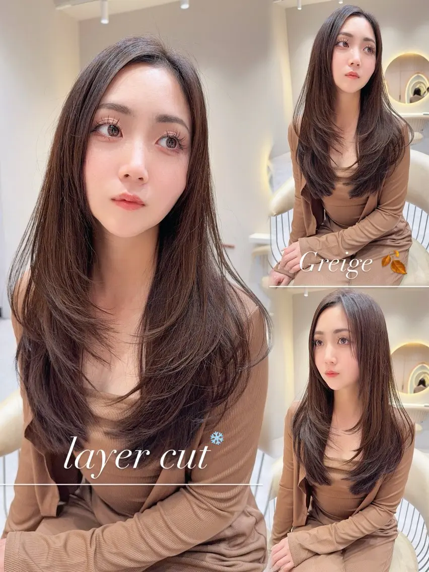 セミロング カラー カット ヘアカラー トリートメント 縮毛矯正✨🫧 レイヤー川村利幸のヘアスタイル