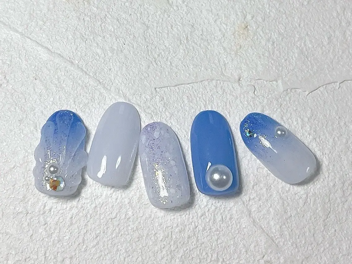 ネイル フットネイル ジェルネイル パラジェル 夏ネイル kiki nail &brow二子玉川のネイルデザイン