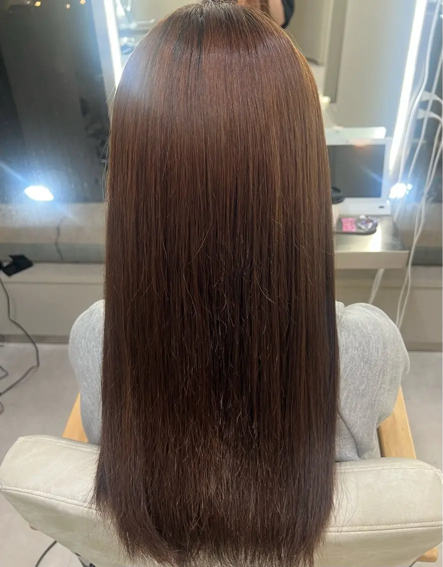 ロング 縮毛矯正 艶カラー♡ ゆうかのヘアスタイル