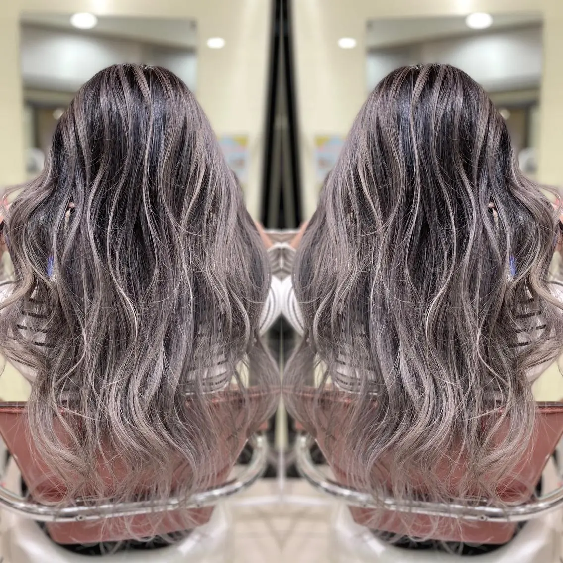 セミロング カット ヘアカラー トリートメント Y Uのヘアスタイル