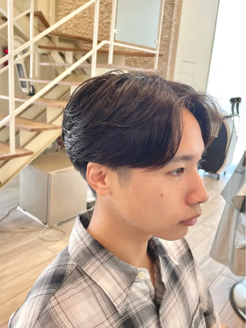 ショート パーマ メンズ メンズパーマ ニュアンスパーマ カット パーマ パーマ/フェード🔥 佐々木波人のヘアスタイル