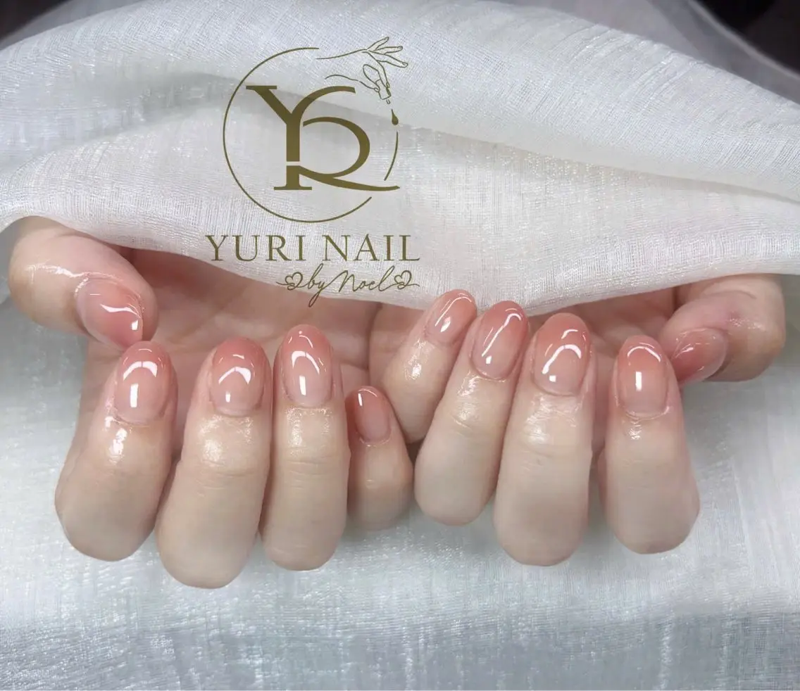ネイル オーロラネイル ブルー チークネイル フットネイル フレンチネイル ハンドネイル フットネイル ハンドケア YURI Nail Funabashiのネイルデザイン