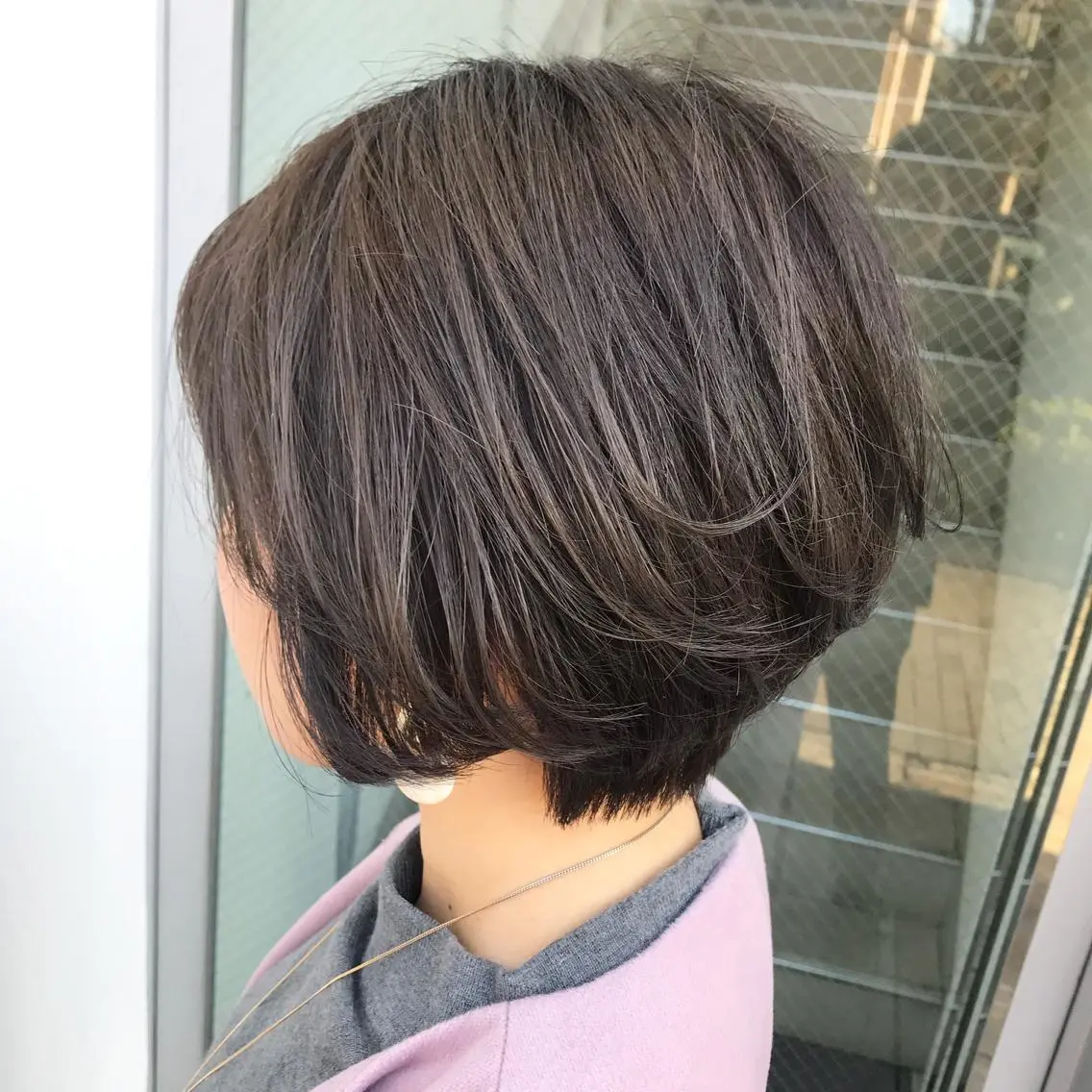 ショート カラー グレージュ ハイライトカラー ハイライト カット ヘアカラー 武田 久司のヘアスタイル