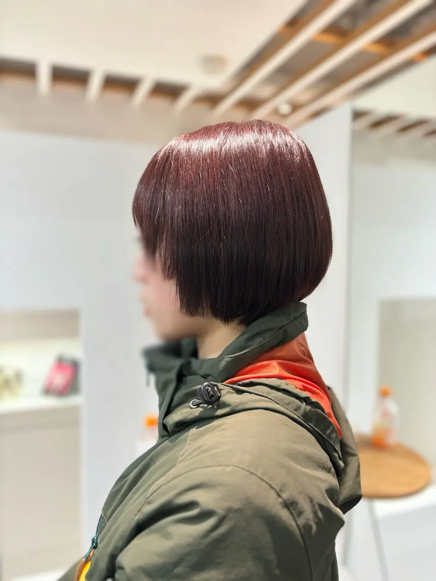 🌟【ミニモ限定価格】🪡似合わせカット+暖色カラー🍑ワンカラーで艶髪✨の写真
