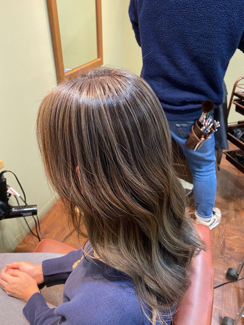 セミロング カラー バレイヤージュ レイヤーカット ヘアカラー トリートメント GAKU【メンズ カット/パーマ】のヘアスタイル