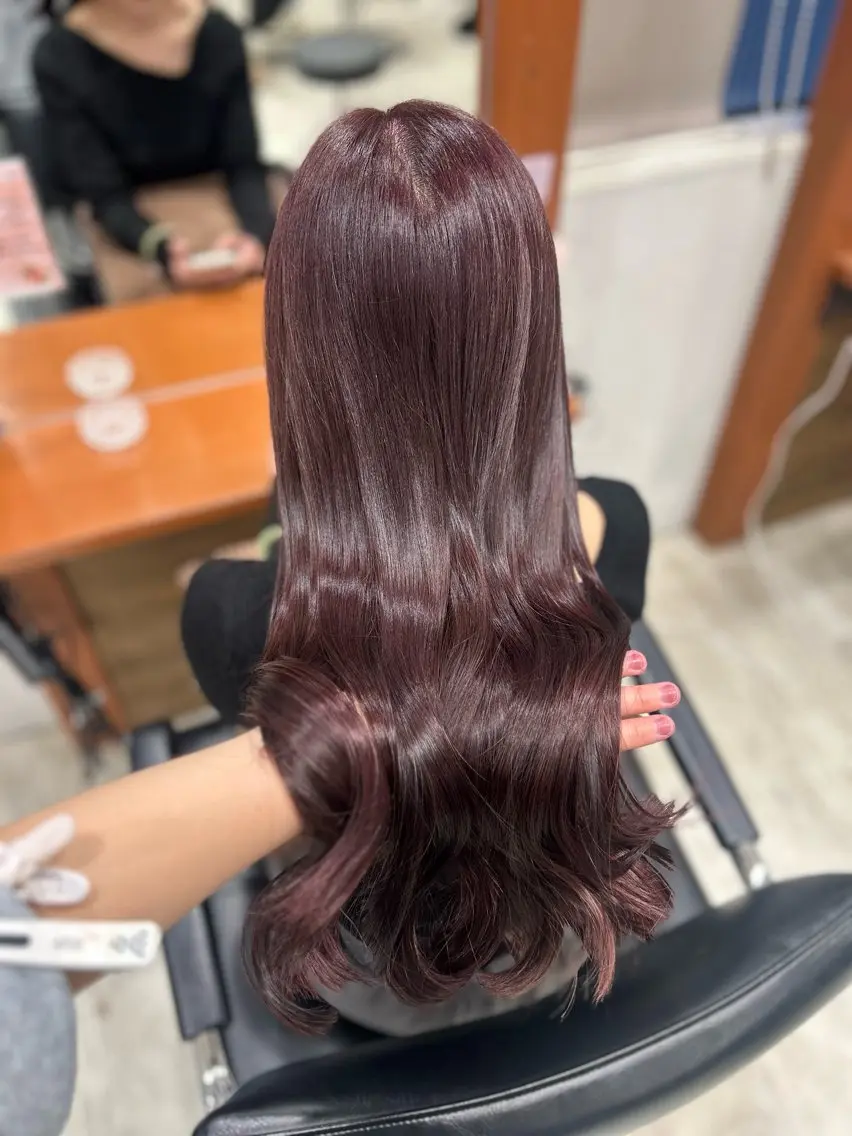 カラー ブリーチ 透明感カラー ダブルカラー ラベンダーカラー ブリーチなしカラー ヘアカラー 🎀透明感/レイヤ ー/Kotona🎀のヘアスタイル