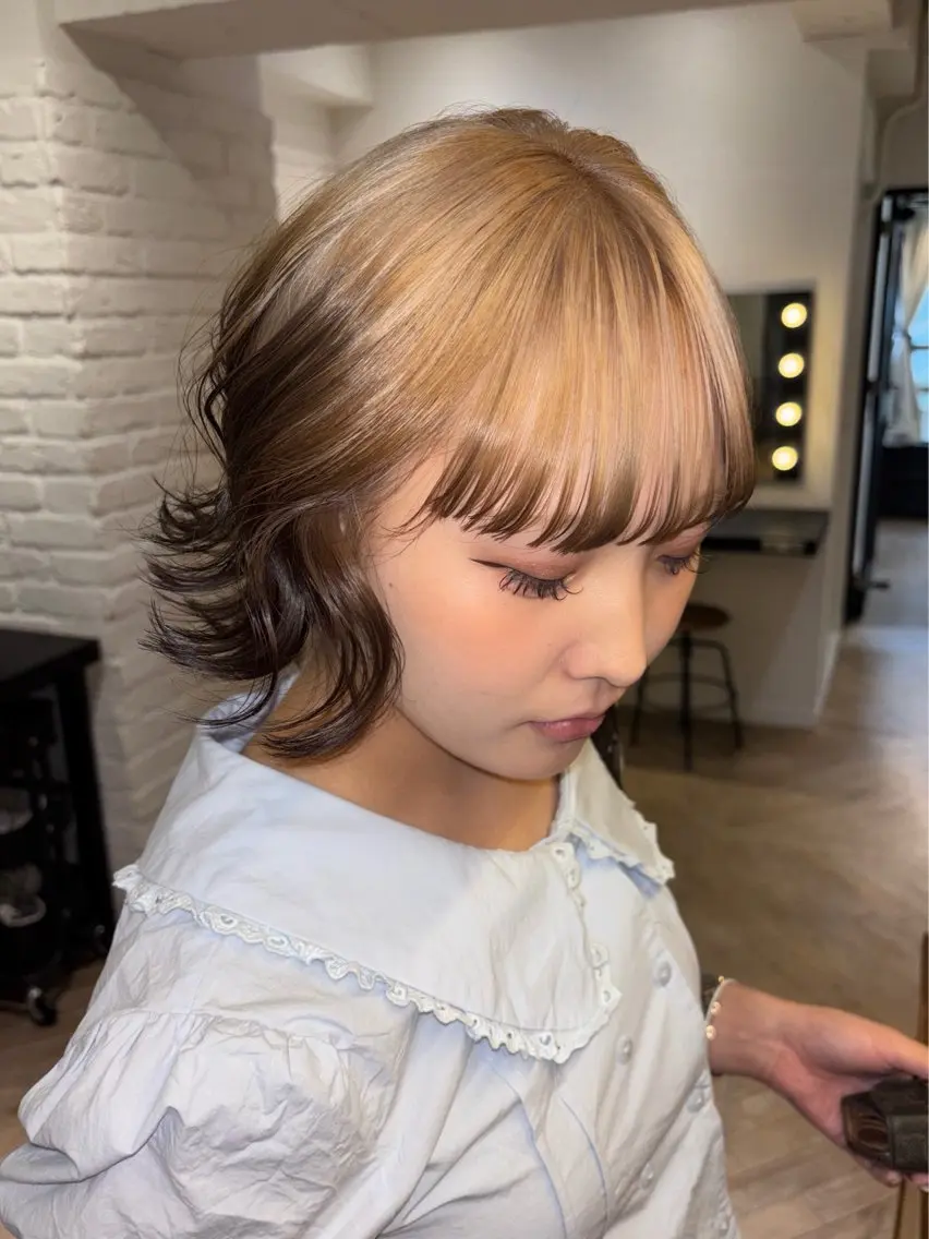 カラー ヘアカラー 🪺透明感カラー/ ブリーチ/カエデ🪺のヘアスタイル