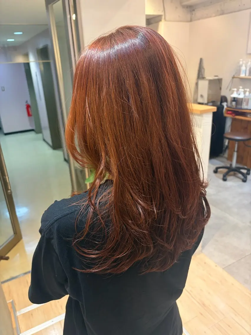 ロング カラー ベージュカラー ブリーチ ブラウンカラー 透明感カラー ダブルカラー カット ヘアカラー トリートメント cana 札幌レイヤースタイルのヘアスタイル