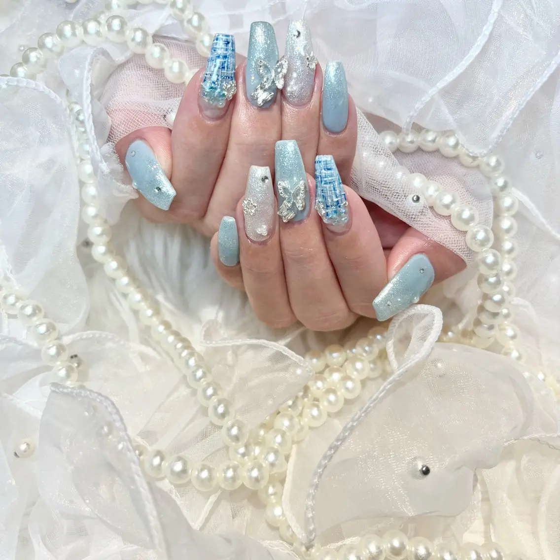 【HAND】オフなし⭐️定額《韓国ワンホンネイル》ゴージャスコースの写真