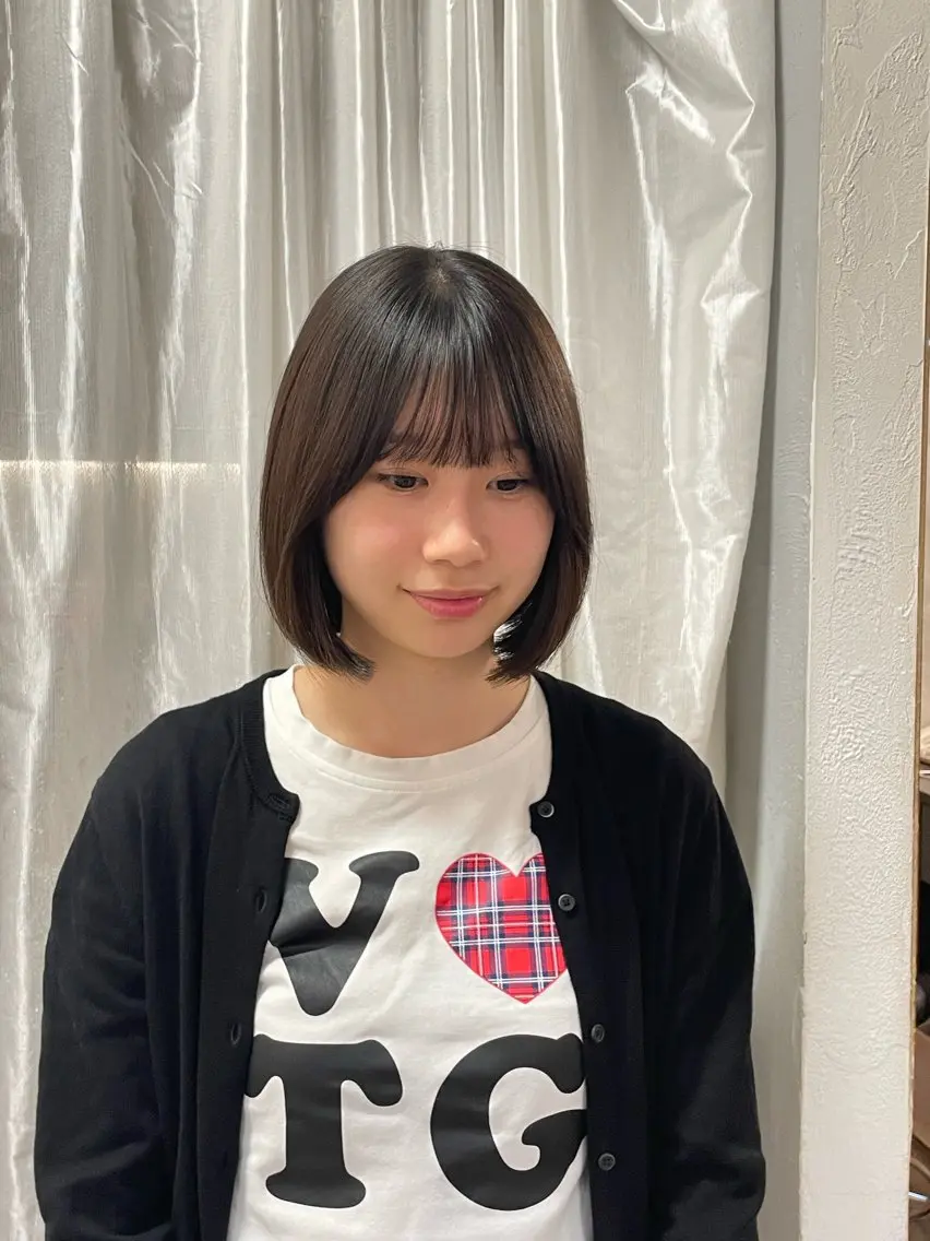 ミディアム カット トリートメント とば みゆうのヘアスタイル