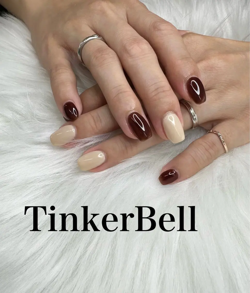 ネイル ワンカラーネイル ハンドネイル Tinker Bellのネイルデザイン