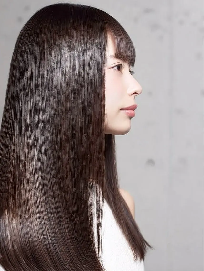 セミロング セミロングパーマ ハイレイヤー 髪質改善 韓国風ヘア レイヤーカット カット 縮毛矯正 トリートメント ✨毛髪診断で絶対綺麗 ✨美髪艶髪専門✨高浪のヘアスタイル