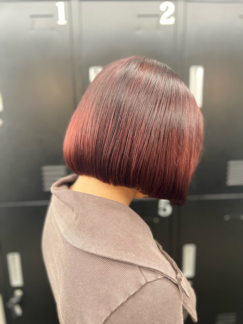 ミディアム カラー ブリーチ ブリーチなしカラー レッドカラー カット ヘアカラー 透明感カラー特化🫧 🦋栗原🦋のヘアスタイル
