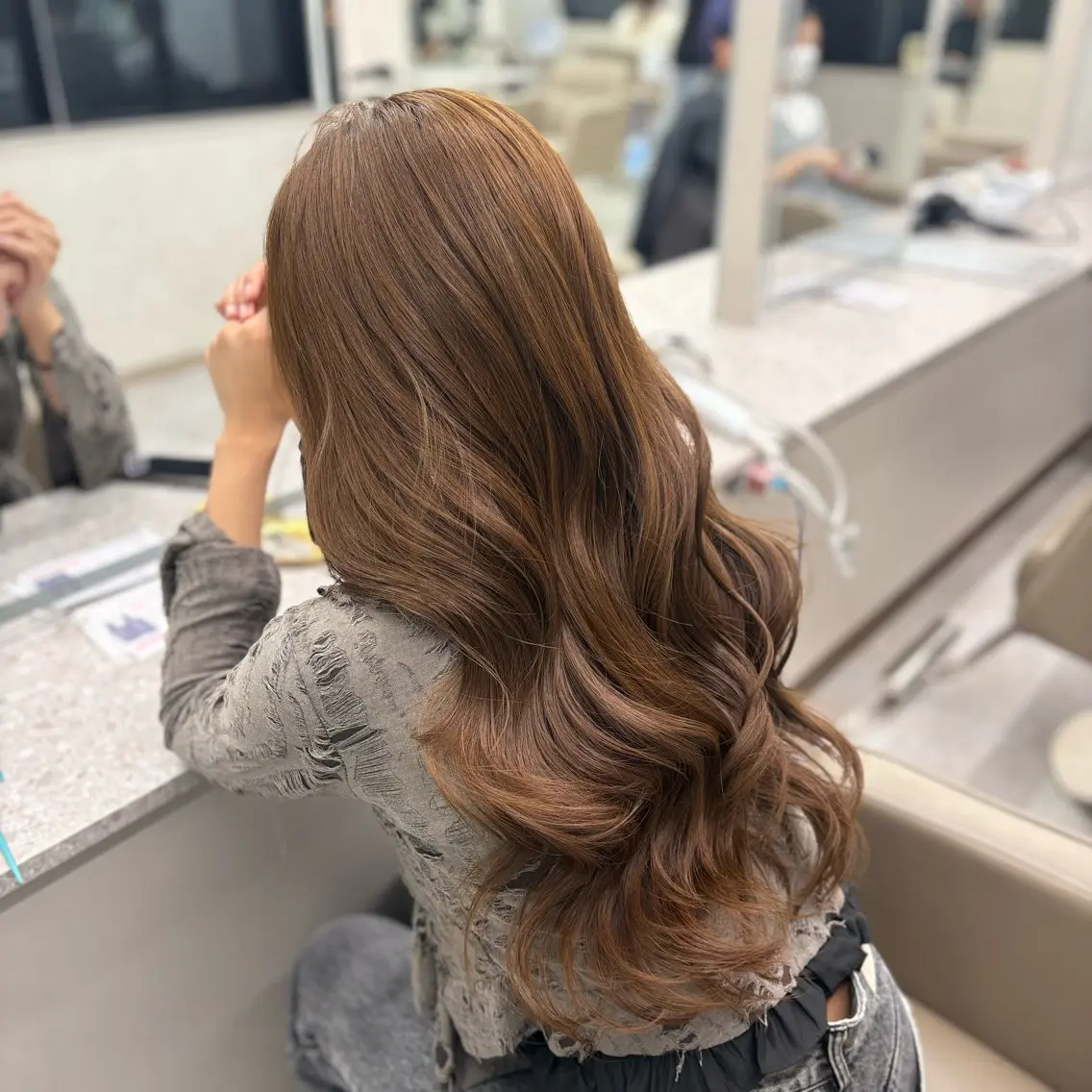 カラー ヘアカラー トリートメント うる艶/ハイトーン 🎀hina🎀のヘアスタイル