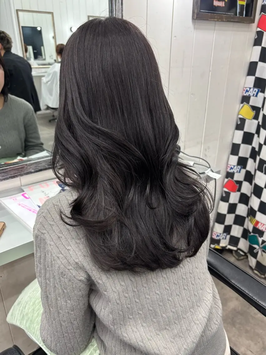 ロング ヘアカラー 永野 瑛大のヘアスタイル