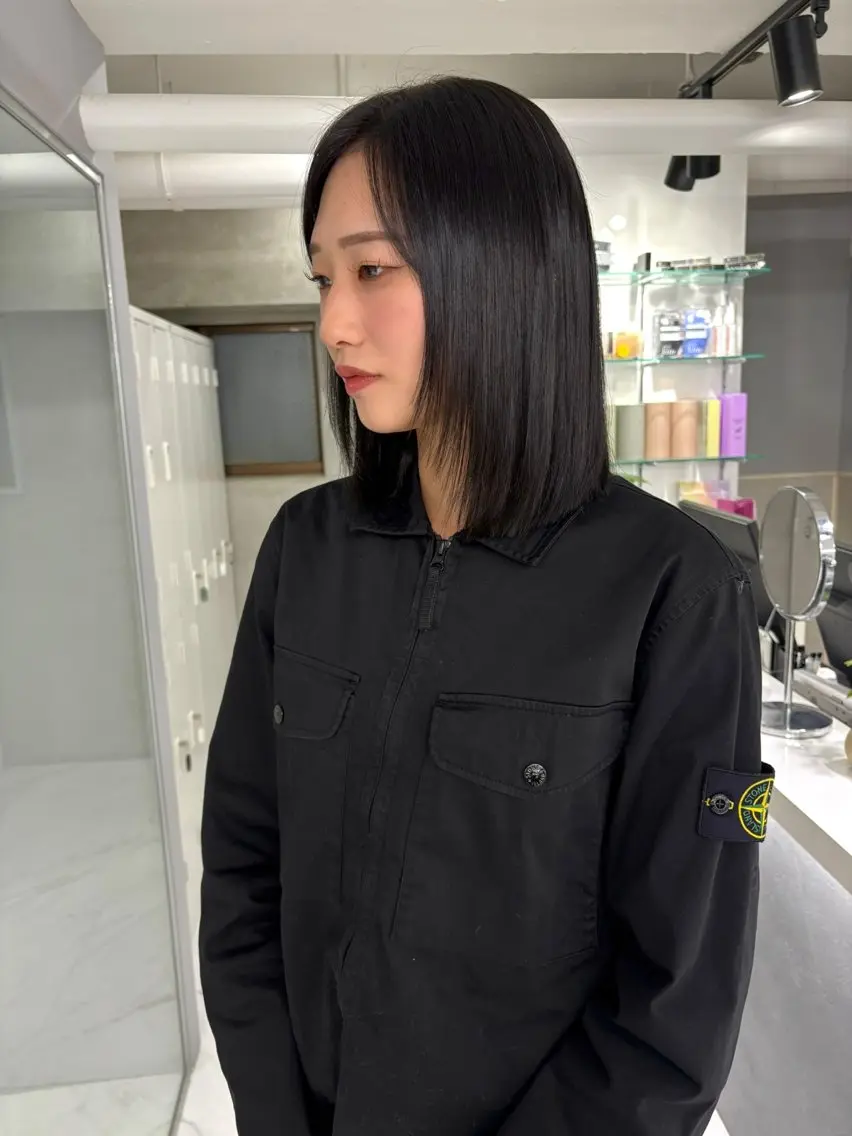 ミディアム トリートメント 酸熱トリートメント トリートメント Miyu🎀レイヤー ／透明感カラー🪽のヘアスタイル