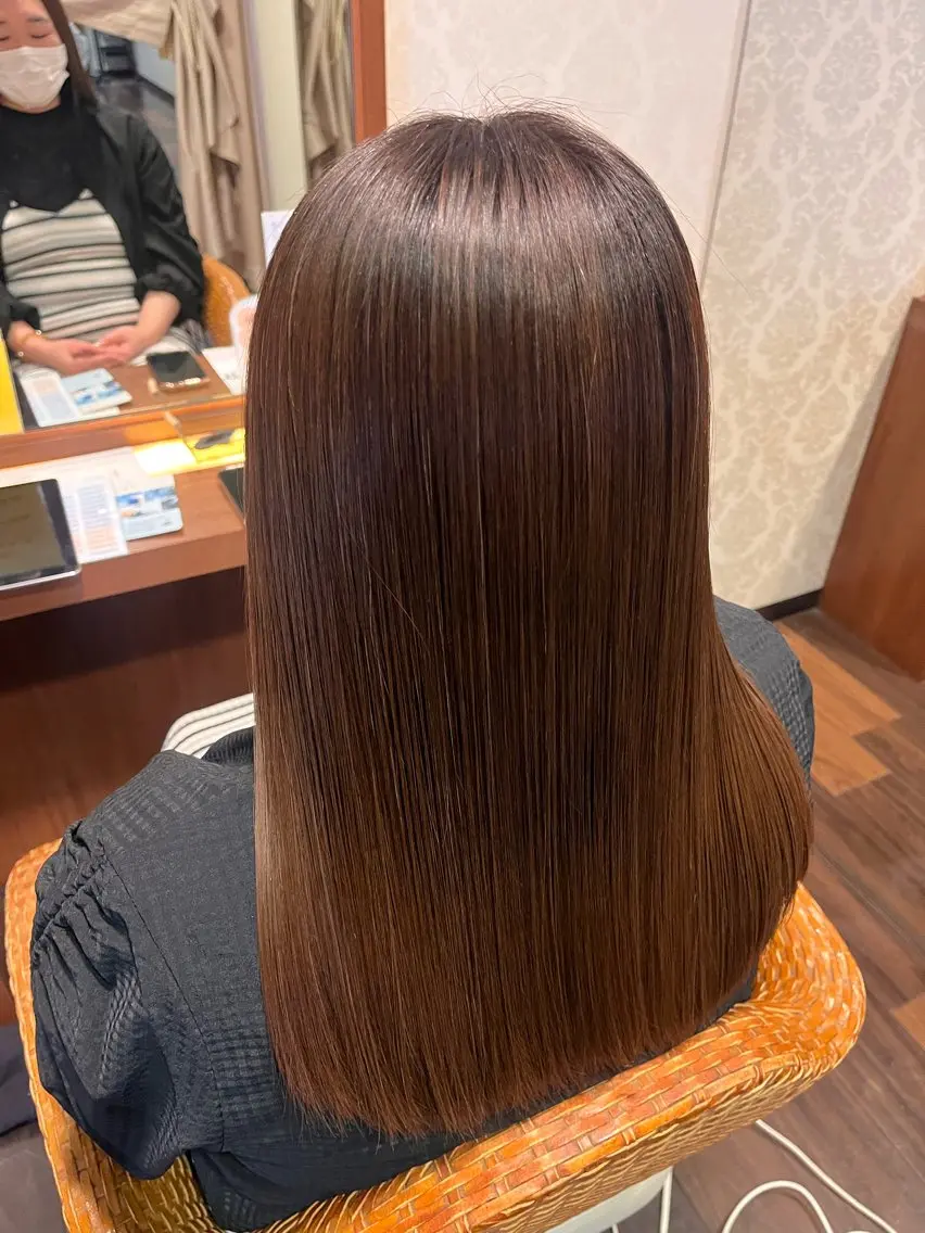 ロング 髪質改善 トリートメント トリートメント よしだ しおりのヘアスタイル