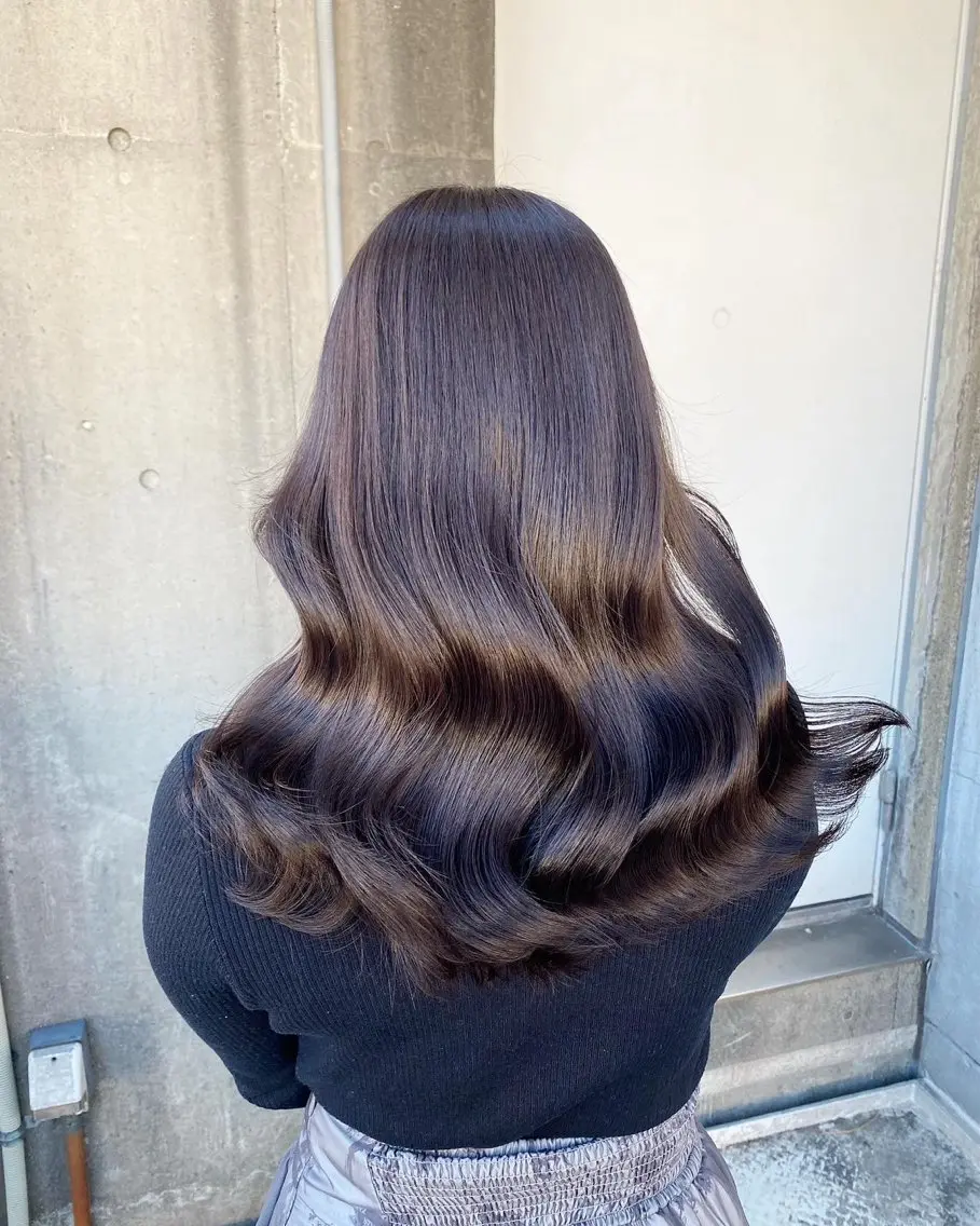 ロング カラー ヘアカラー トリートメント 表参道/透明感カラー /暗髪/ジュキヤのヘアスタイル