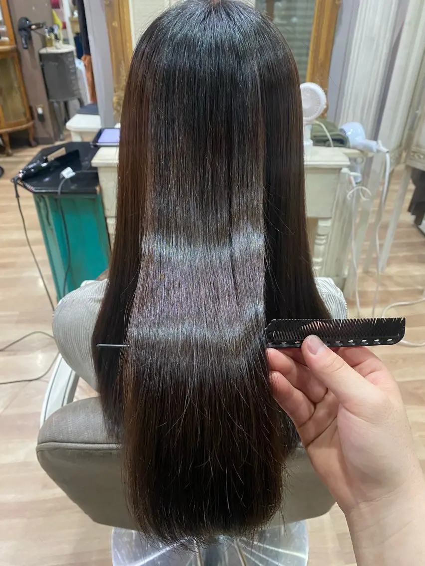ロング 縮毛矯正 カット トリートメント 東田 恋のヘアスタイル
