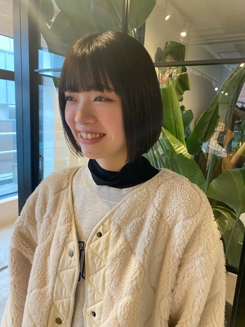 ショート ボブ カット トリートメント LUVISM新潟🎀 透明感カラー/ミユのヘアスタイル