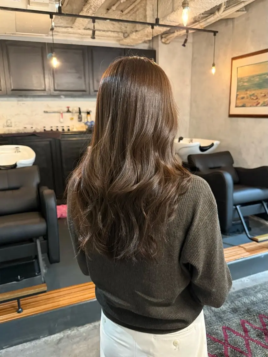 セミロング カラー カット ヘアカラー トリートメント 【銀座】艶髪/上品な カラー特化/涼のヘアスタイル
