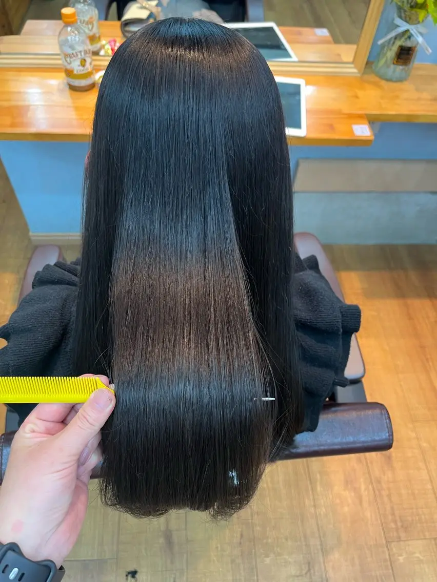 ロング カット 縮毛矯正 トリートメント 《髪質改善 UN BLEACH》のヘアスタイル