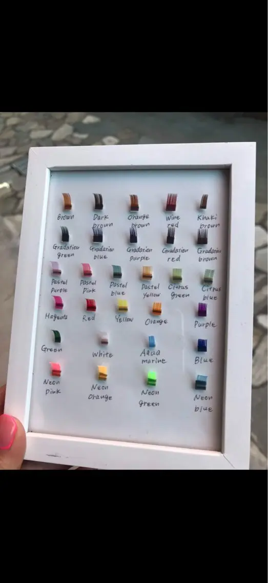 LEDシングルカラーエクステ100本 在庫限りの写真