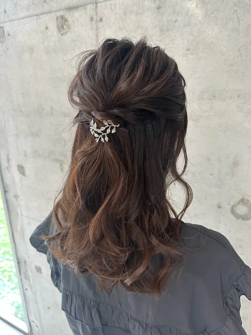 セミロング ヘアアレンジ 🎀ヘアセット/艶髪 /はやしほのか🎀のヘアスタイル