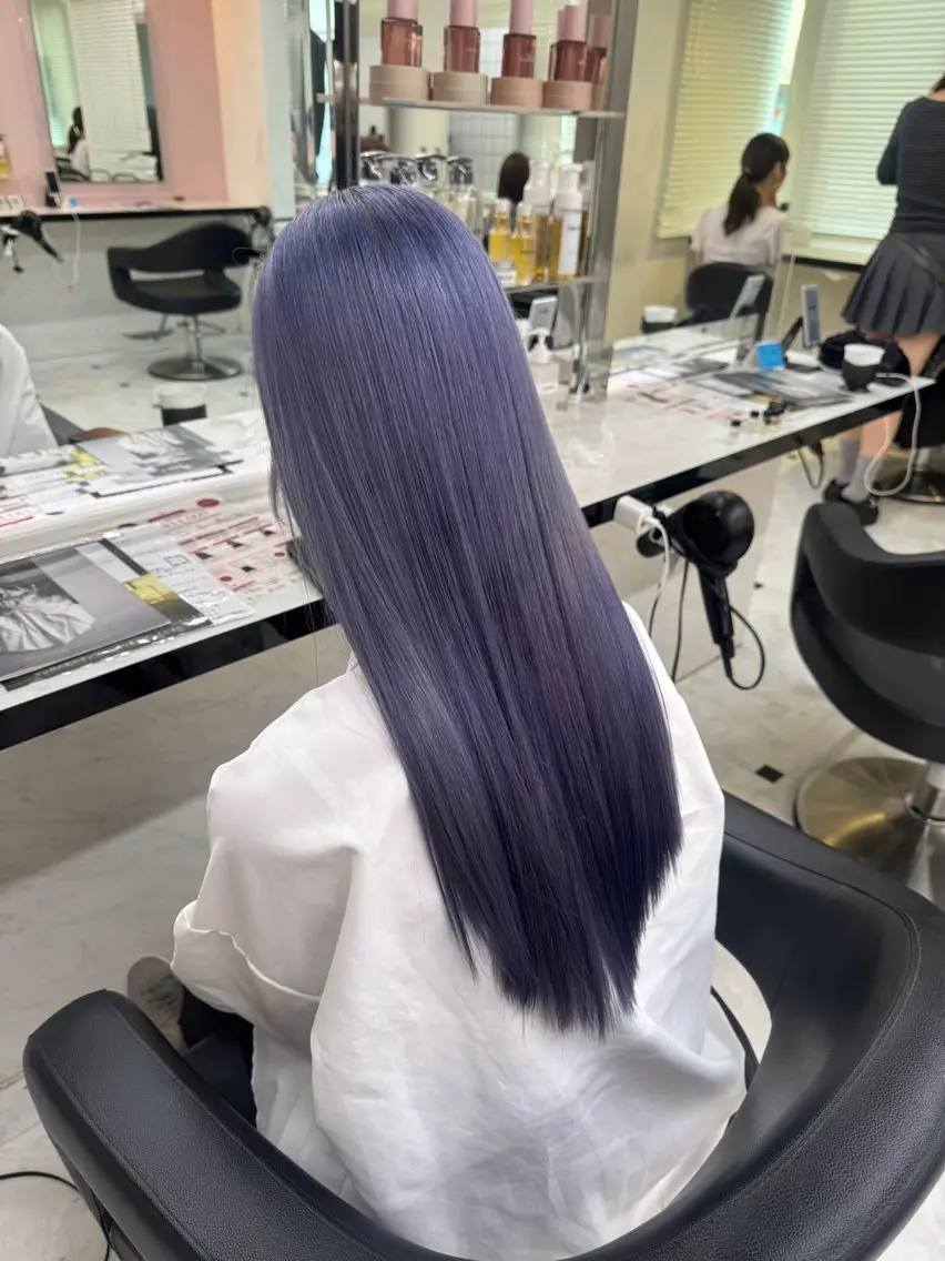 ロング カラー ヘアアレンジ ブリーチ ケアブリーチ ロング ヘアカラー 🥀レイヤー×ハイト ーントレンドヘア🥀のヘアスタイル