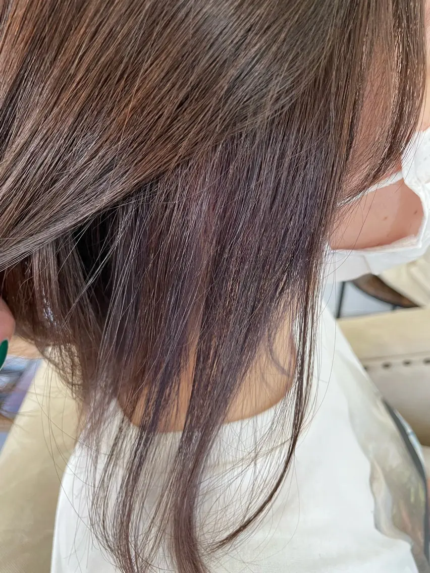 部分ブリーチの写真