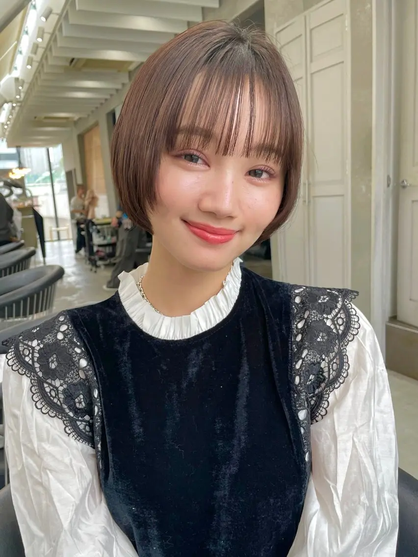 ショート ショートボブ ボブ ショートヘア 本田 奈穂美のヘアスタイル