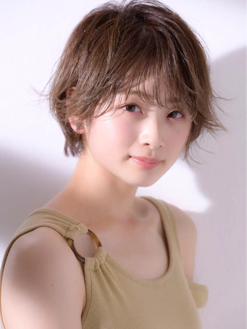 前髪カット+ヘアカラー+水素トリートメント¥8,800の写真
