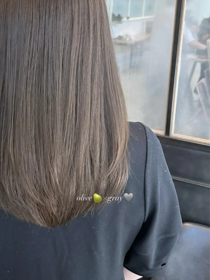 ロング カット 縮毛矯正 透明感カラー♡ Mahoのヘアスタイル