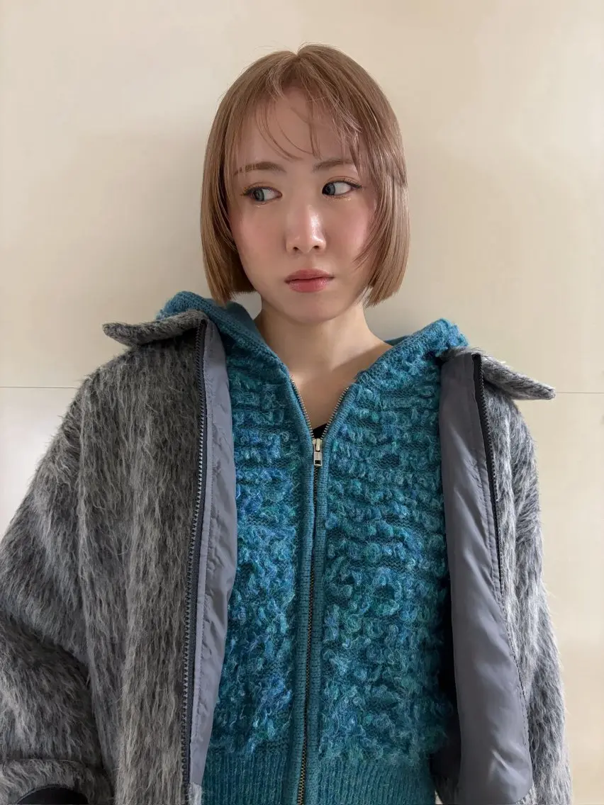 ショート カラー ベージュカラー ブリーチ 千葉パーマ/レイヤー kusa‪🌱‬のヘアスタイル