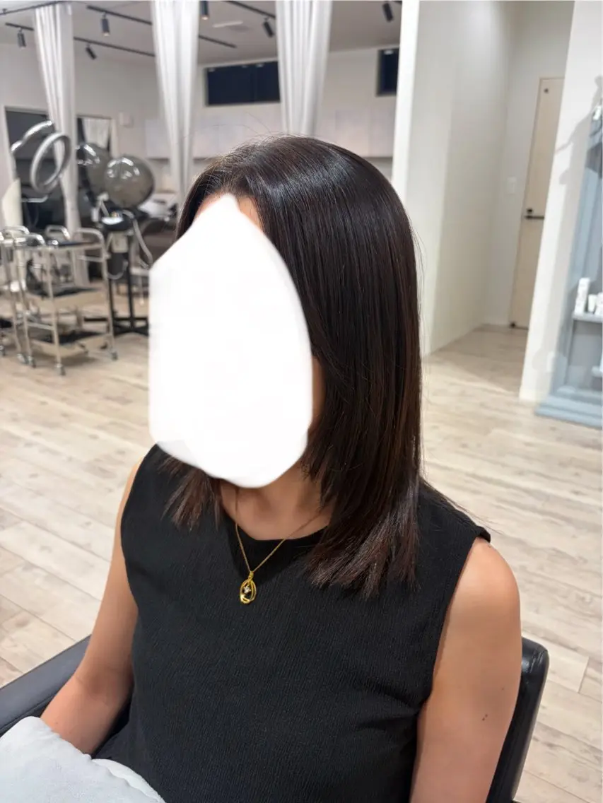 ミディアム カット 縮毛矯正 LinoHAIR ogumaのヘアスタイル