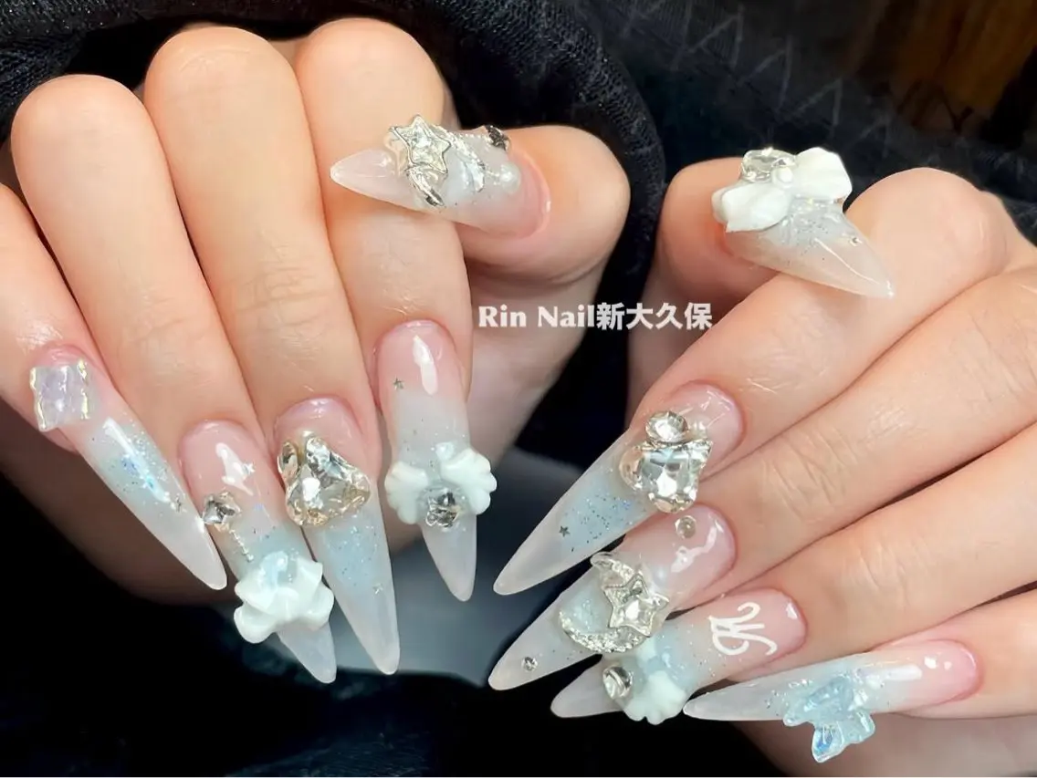 ネイル アートネイル フレンチネイル ジェルネイル 韓国ネイル ミラーネイル ハンドネイル Rin Nail 新大久保店のネイルデザイン