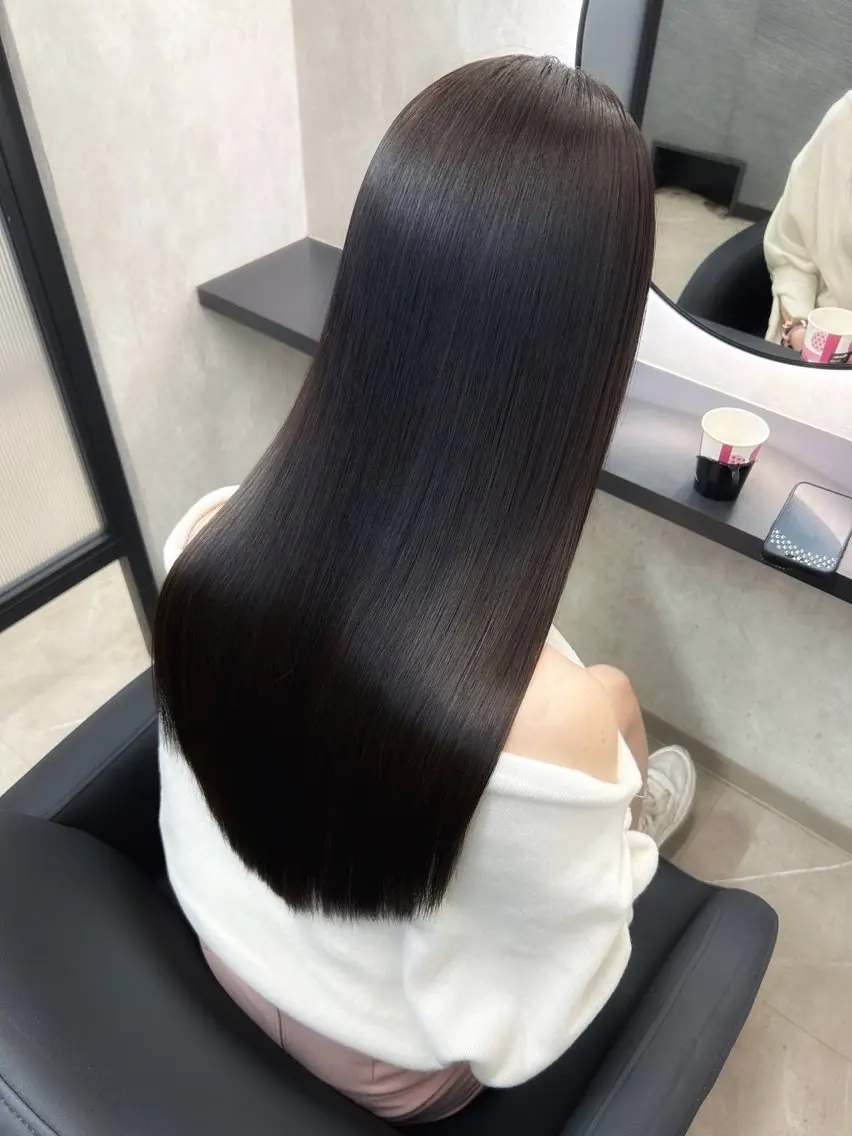ロング カラー カット ヘアカラー 縮毛矯正 トリートメント 新宿/美髪矯正 髪質改善/韓国風山本のヘアスタイル