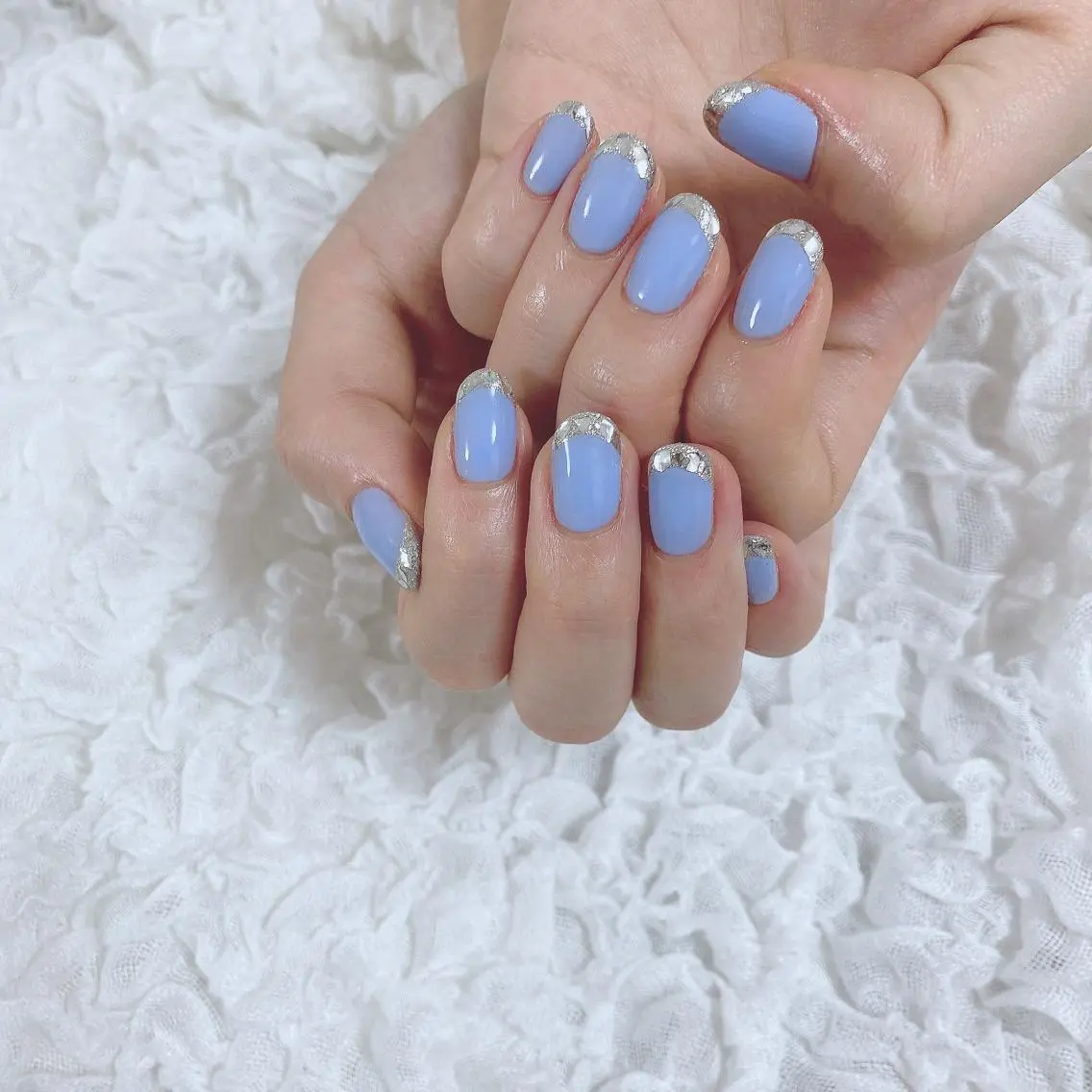 ネイル フレンチネイル ガラスフレンチ SOL NAILのネイルデザイン