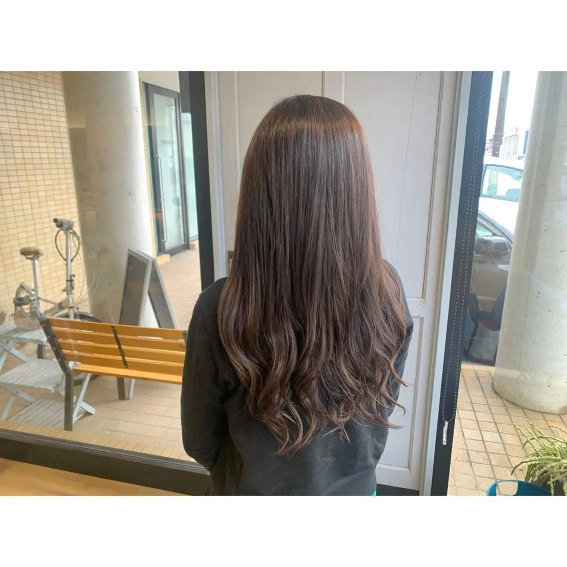 ロング カラー ブラウンカラー レッドカラー レッドブラウン ヘアカラー トリートメント ツキダテ ユイのヘアスタイル