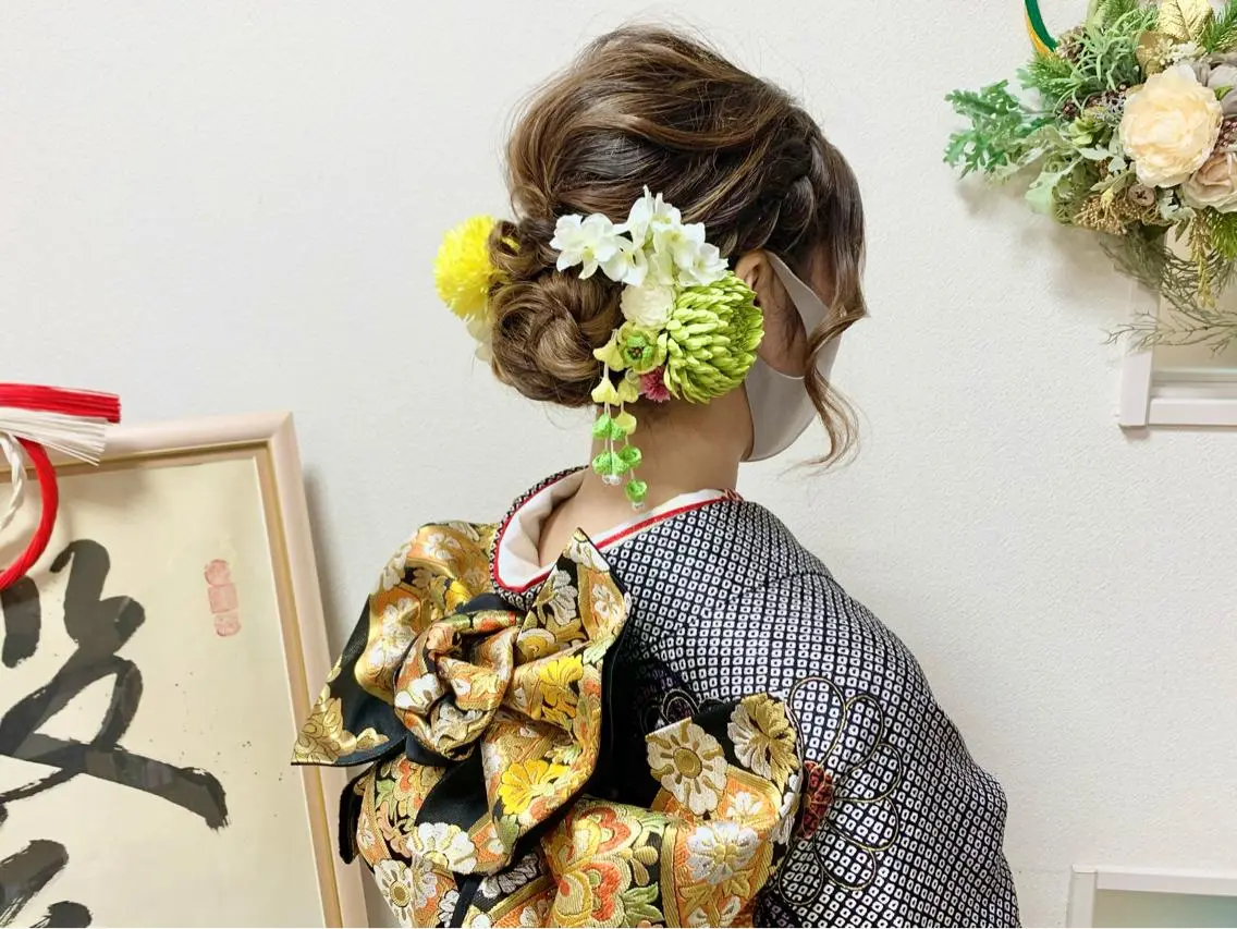 ヘアアレンジ 成人式 黒崎 美乃里のヘアスタイル