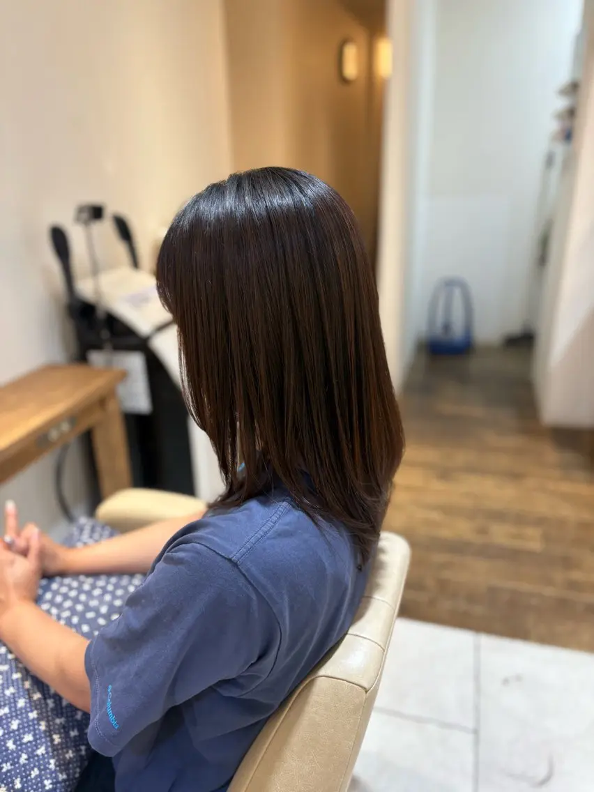 ミディアム レイヤーカット preak まりののヘアスタイル