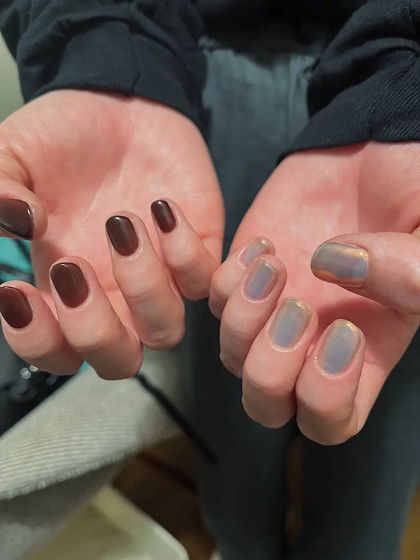 ネイル オーロラネイル ハンドネイル nail RINAのネイルデザイン