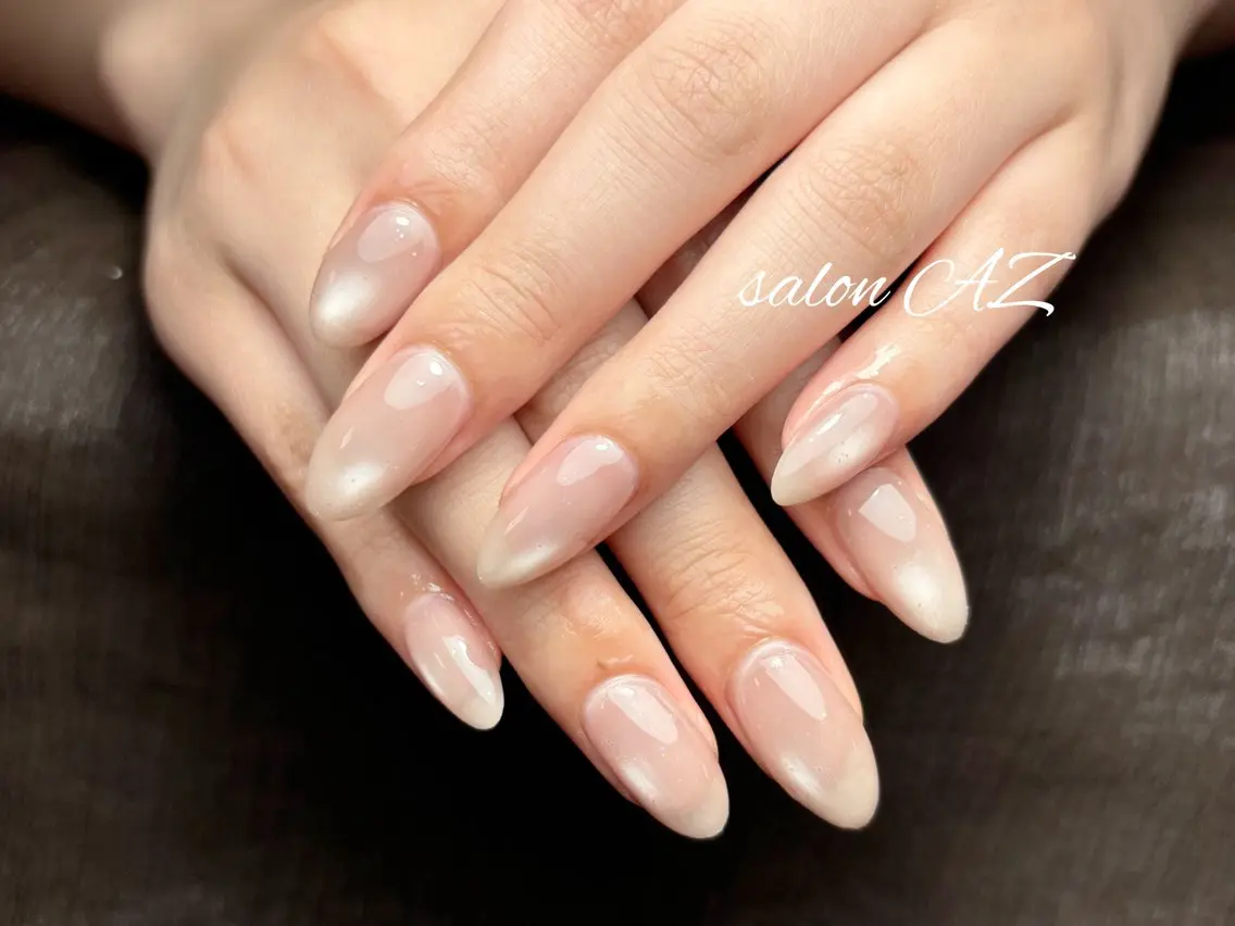 ネイル アートネイル 長さ出し フットネイル フレンチネイル ジェルネイル salon AZのネイルデザイン