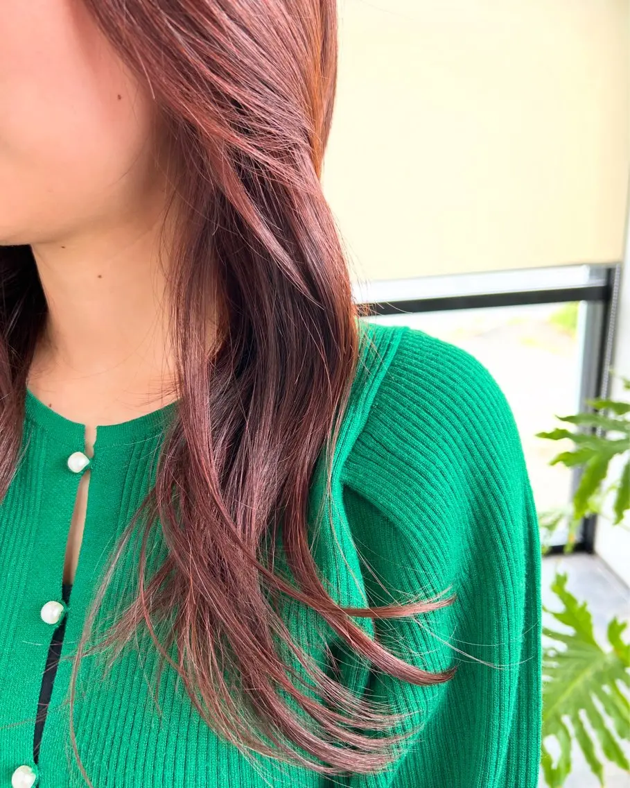 カラー ブラウンカラー オレンジ オレンジブラウン カット ヘアカラー Natsuki OZ安積店のヘアスタイル