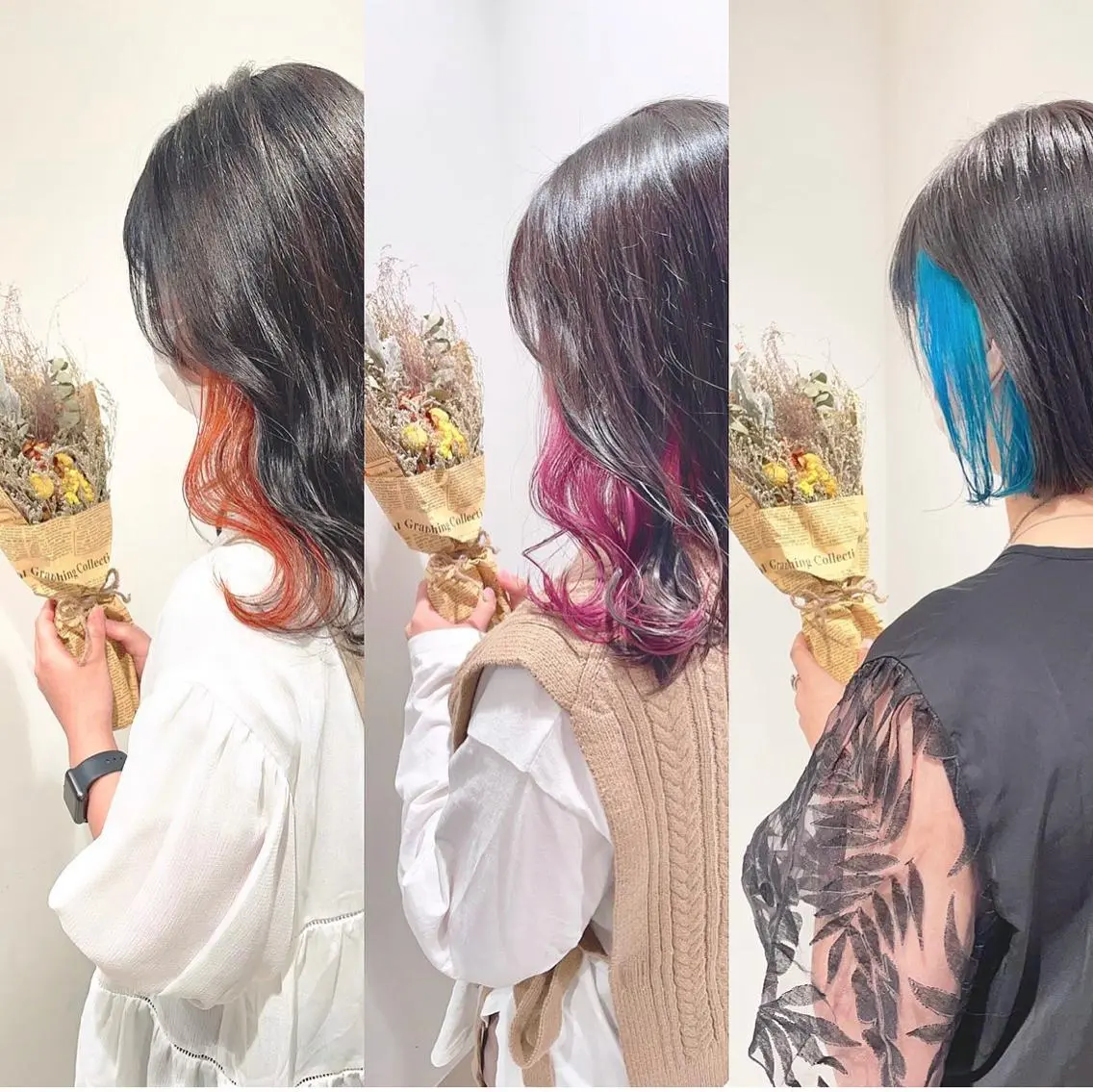 カラー ヘアカラー トリートメント 渋谷:インナーカラー ／🍒エリカ🍒のヘアスタイル
