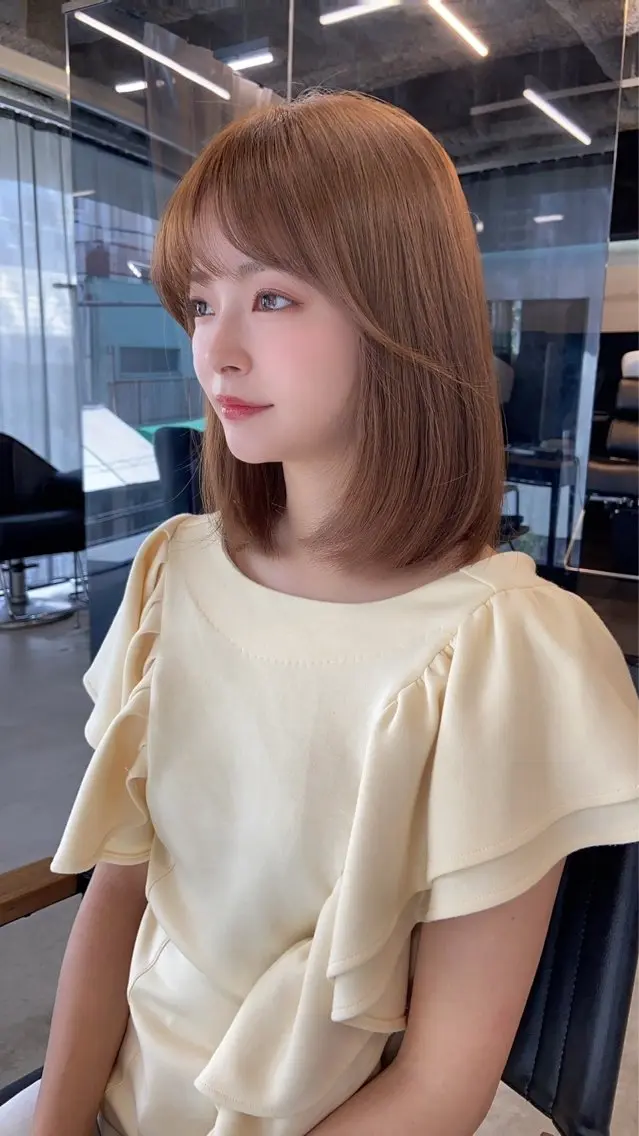 ミディアム 伊藤 莉奈　韓国ヘアのヘアスタイル