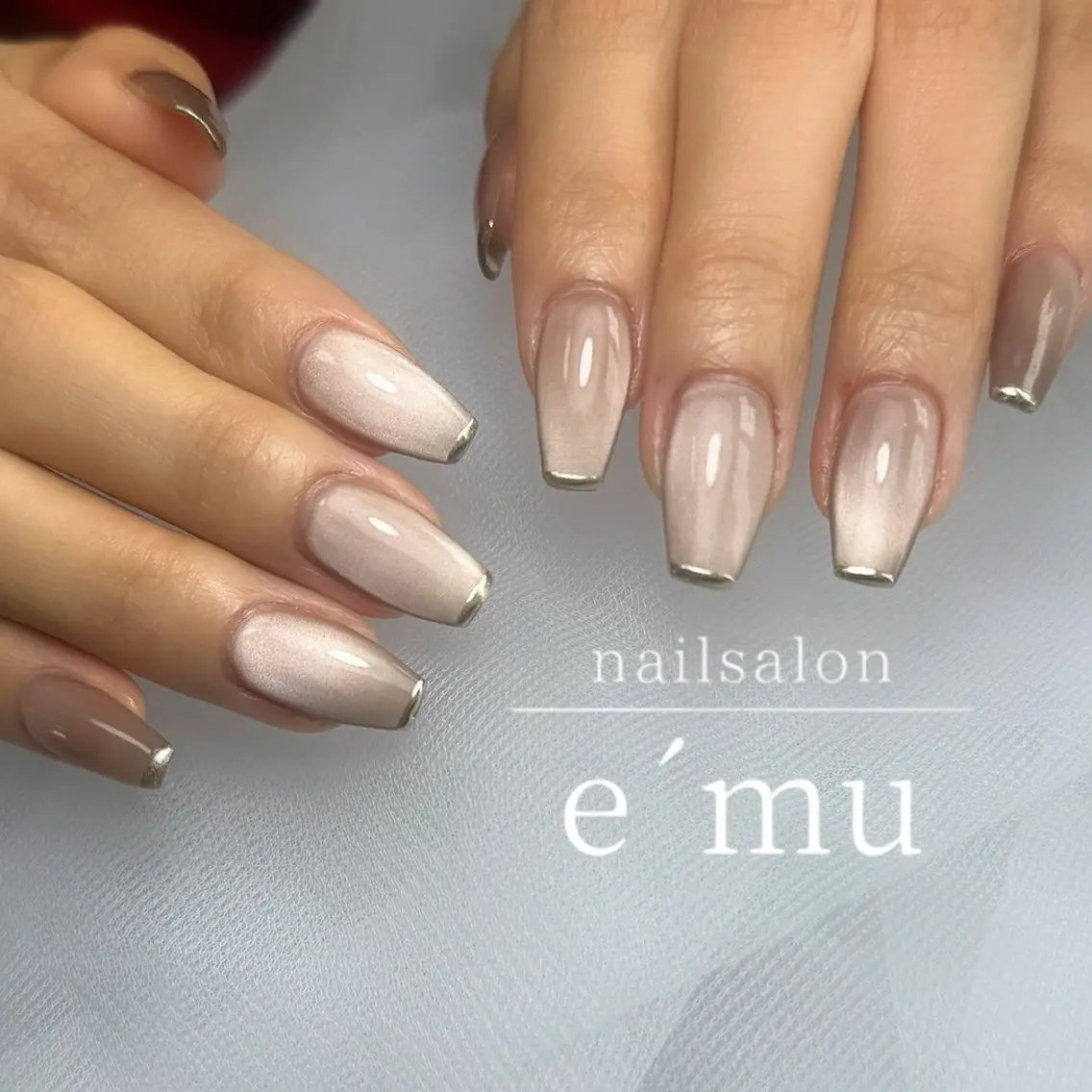 ネイル マグネットネイル ミラーネイル ハンドネイル nailsalon e´muのネイルデザイン